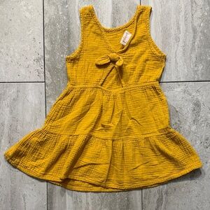 Cat & Jack Mustard Tiered Tank Dress in Yellow